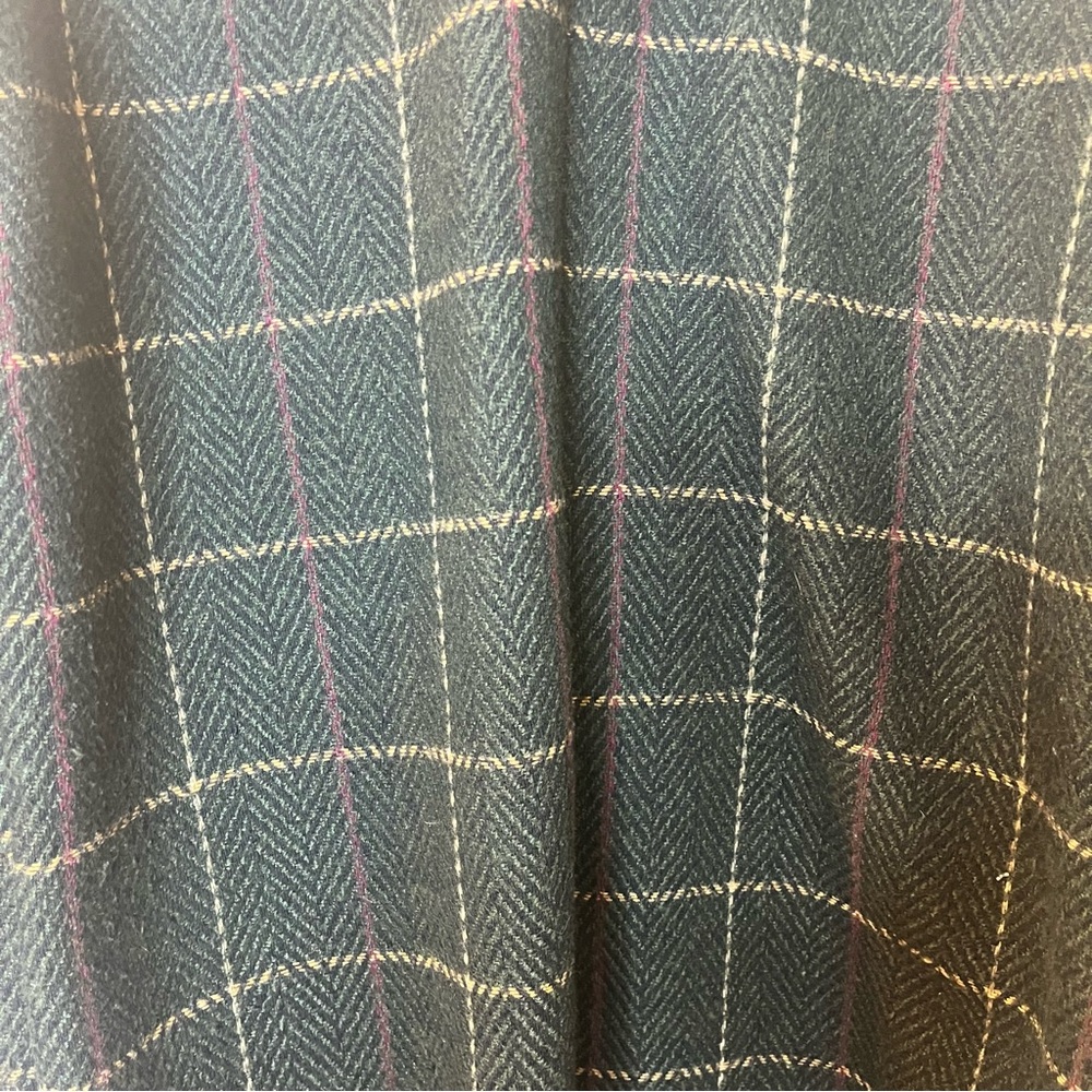 DAVI & DANI Dark Green Plaid Open-Front Wool Blend Blazer Jacket Sz M - Picture 8 of 8
